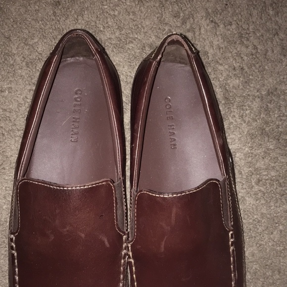 Cole Haan Brown Leather Tucker Venetian Driving Shoes - Picture 6 of 8